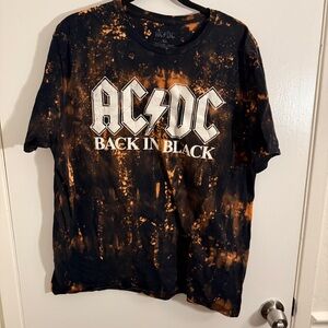 AC/DC Back in Black Tie-Dye T-Shirt Men's XL